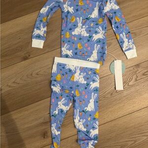 Little Sleepies Blue Bunny & Chick Pajama Set